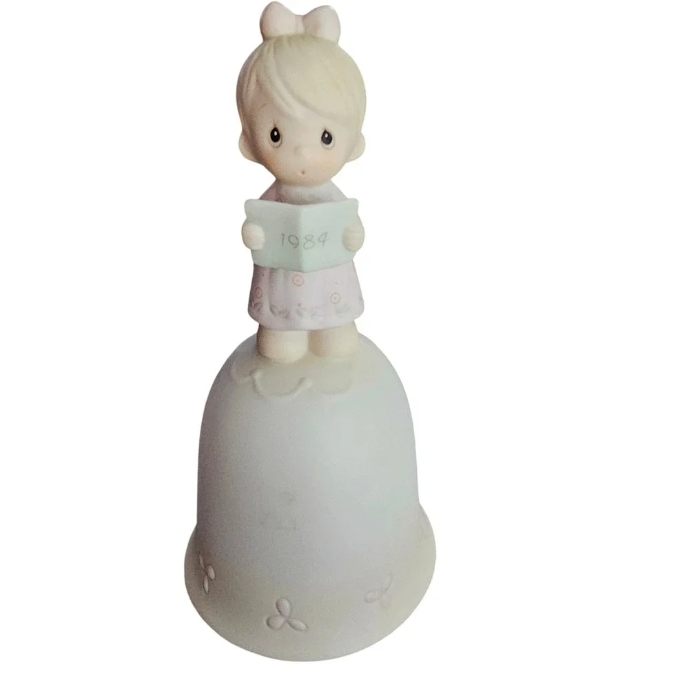 Precious Moments 1984 Annual Edition Collectible Bell E-5393 Merry Christmas